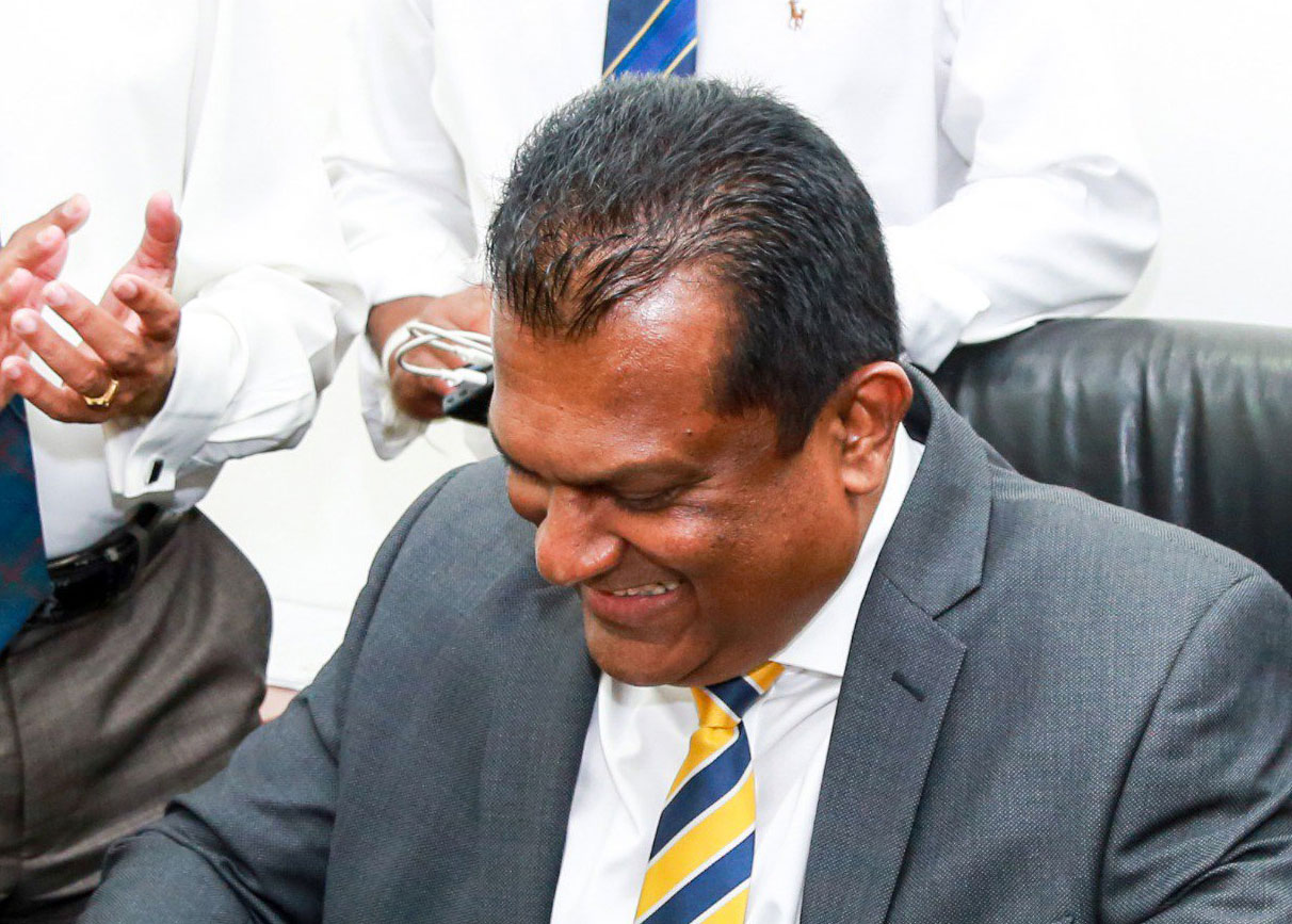 Shammi Silva, the president of Sri Lanka Cricket.

