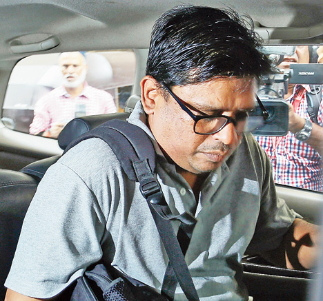 Ferreira after his arrest in Mumbai. 