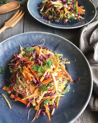 Asian raw mango and veggies salad