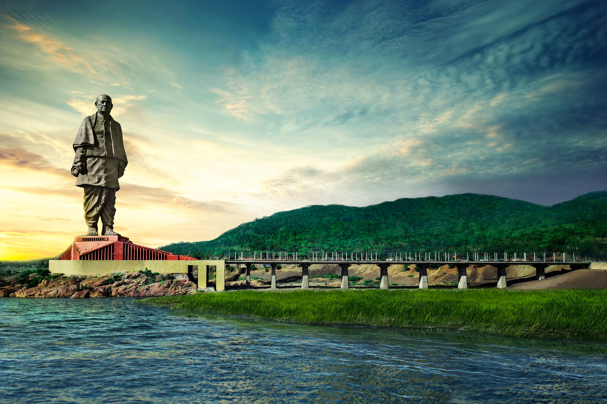 statue of unity height in feet