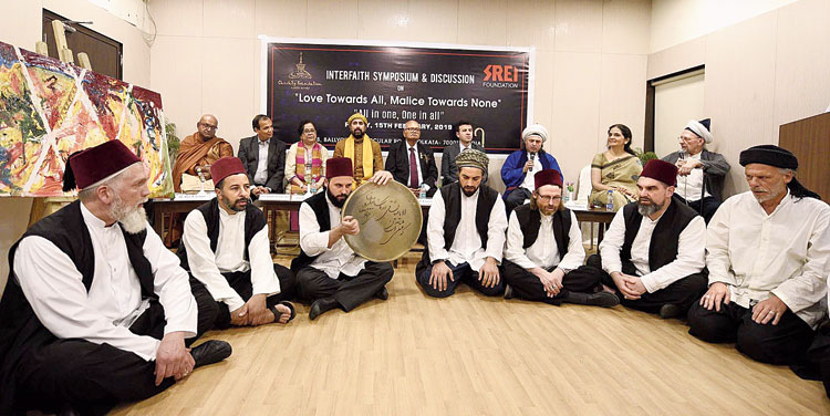 Chanting by a Sufi group from Germany at the interfaith symposium on Friday.