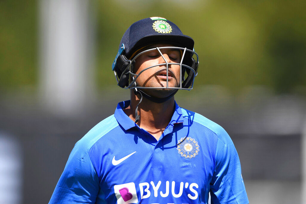Mayank Agarwal during the One Day cricket international between India and New Zealand at Seddon Oval in Hamilton on Wednesday