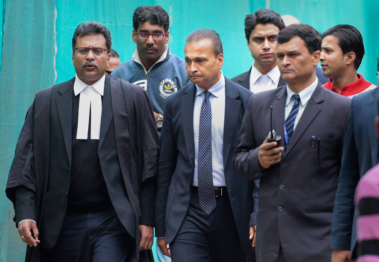 Reliance Communications Ltd. chairman Anil Ambani at the Supreme Court on Wednesday
