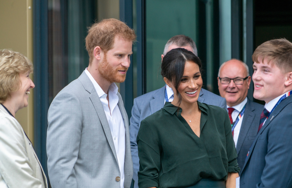 Prince harry and Meghan Markle, the Duke and Duchess of Sussex at the opening of the University (Chichester) Tech Park.