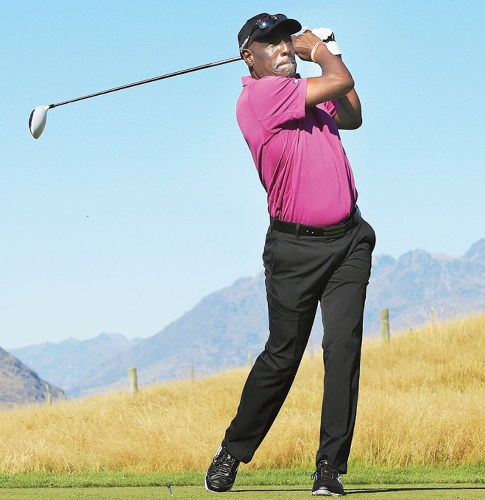 Viv Richards on the golf course