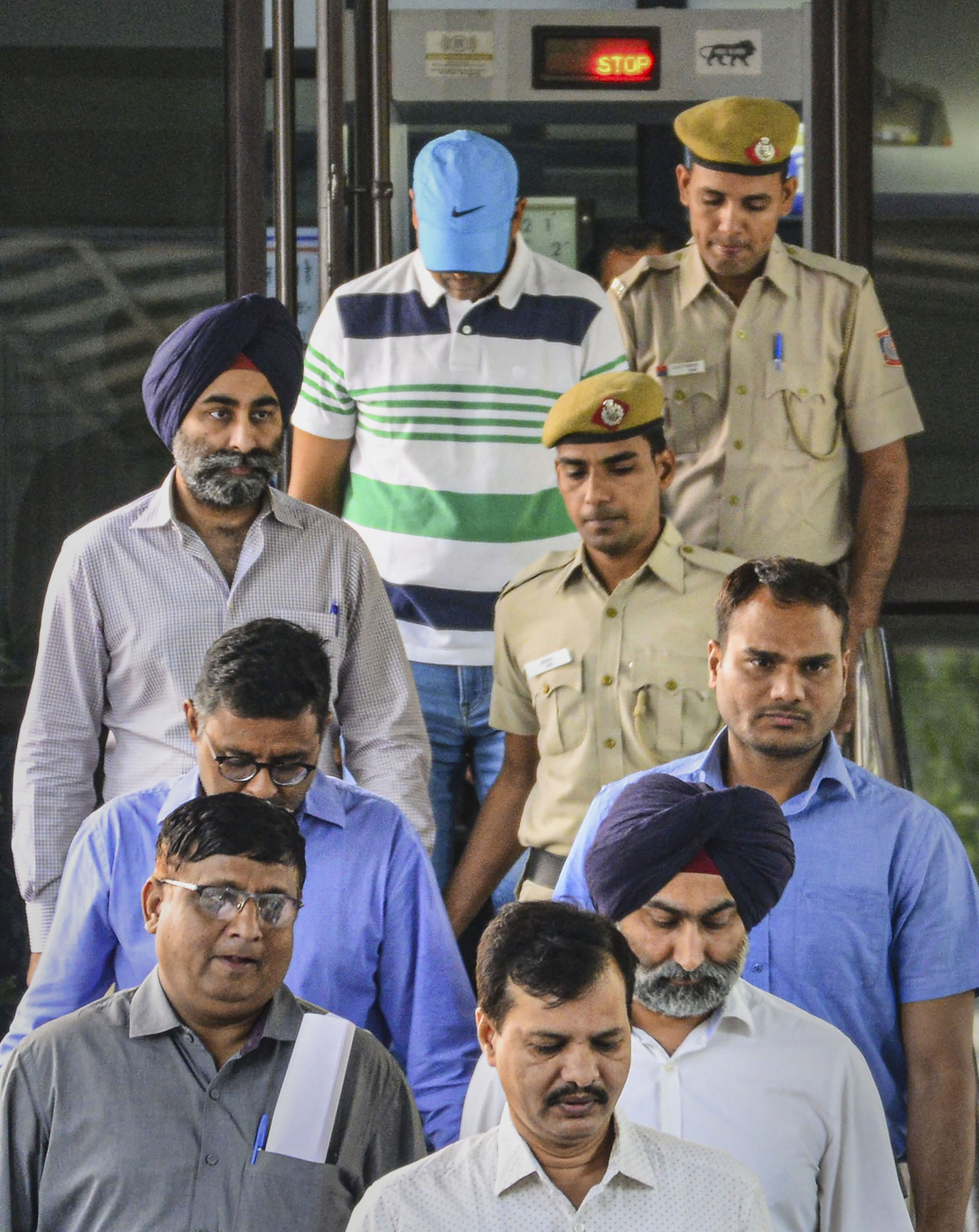 Former promoters of pharmaceutical giant Ranbaxy, Shivinder Singh, his elder brother Malvinder Singh and three others arrested by the Economic Offences Wing (EOW) of Delhi police, in New Delhi, Friday, October 11, 2019