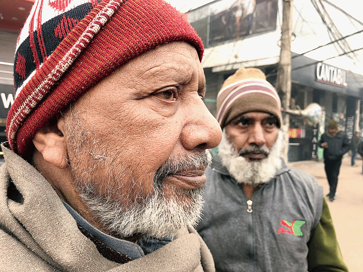 Babu Khan (foreground): “ I don’t even know where I was born, I lived my childhood in a Haryana village and the rest of my life here. I am 78, should I now go hunting for papers to tell myself who I am? I am from here.”
