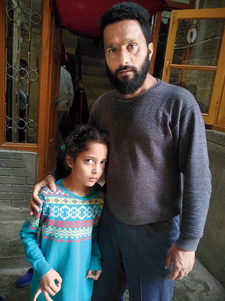 Muneefa Nazir with her uncle.