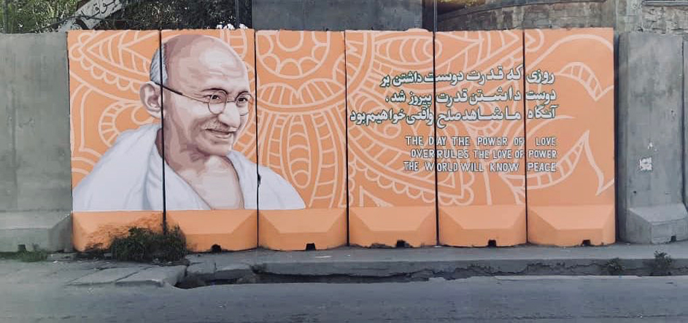 gandhi mural