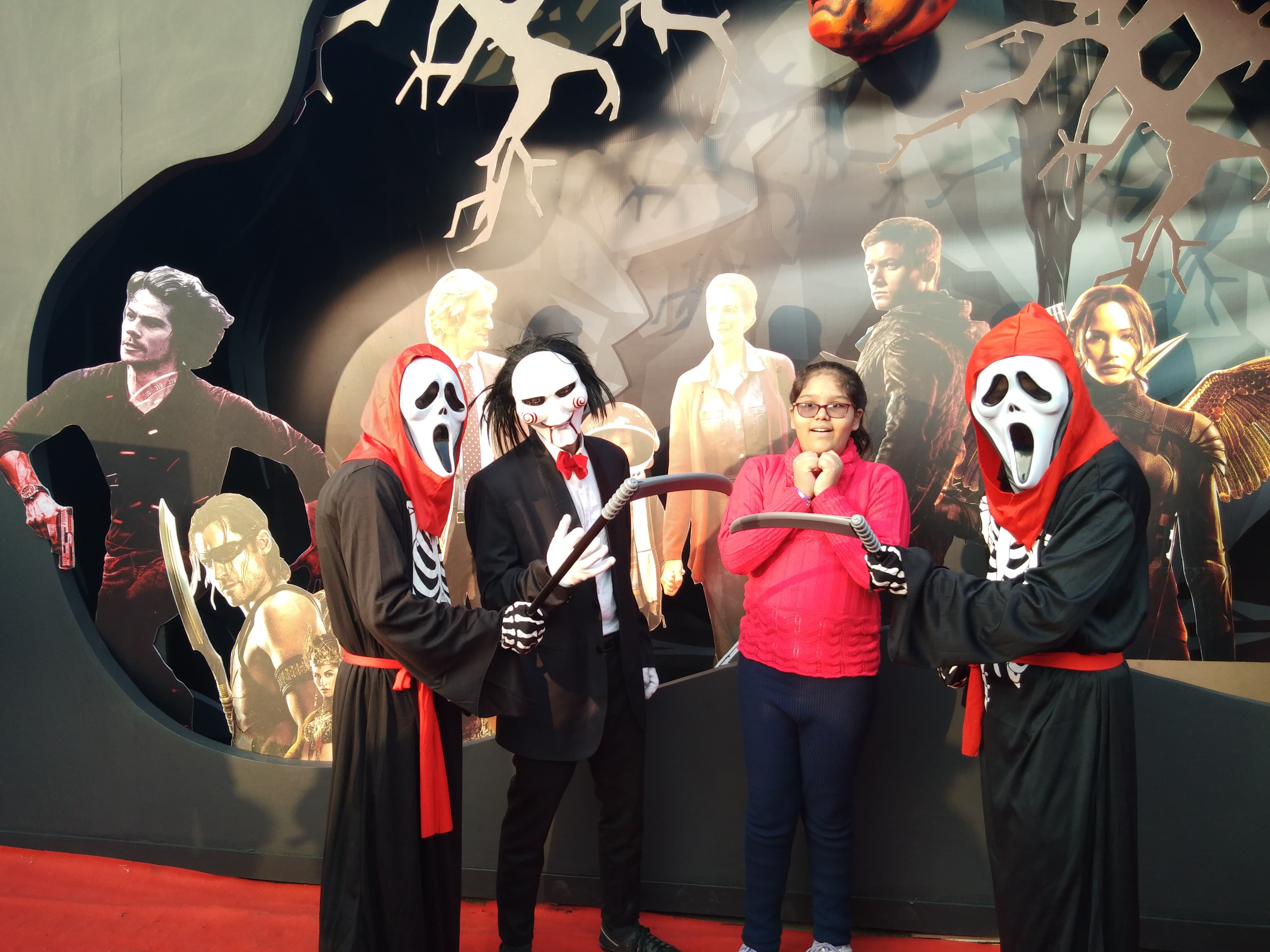 When three monsters team up to scare a little girl at Comic Con India in New Delhi on Saturday, December 21, 2019.