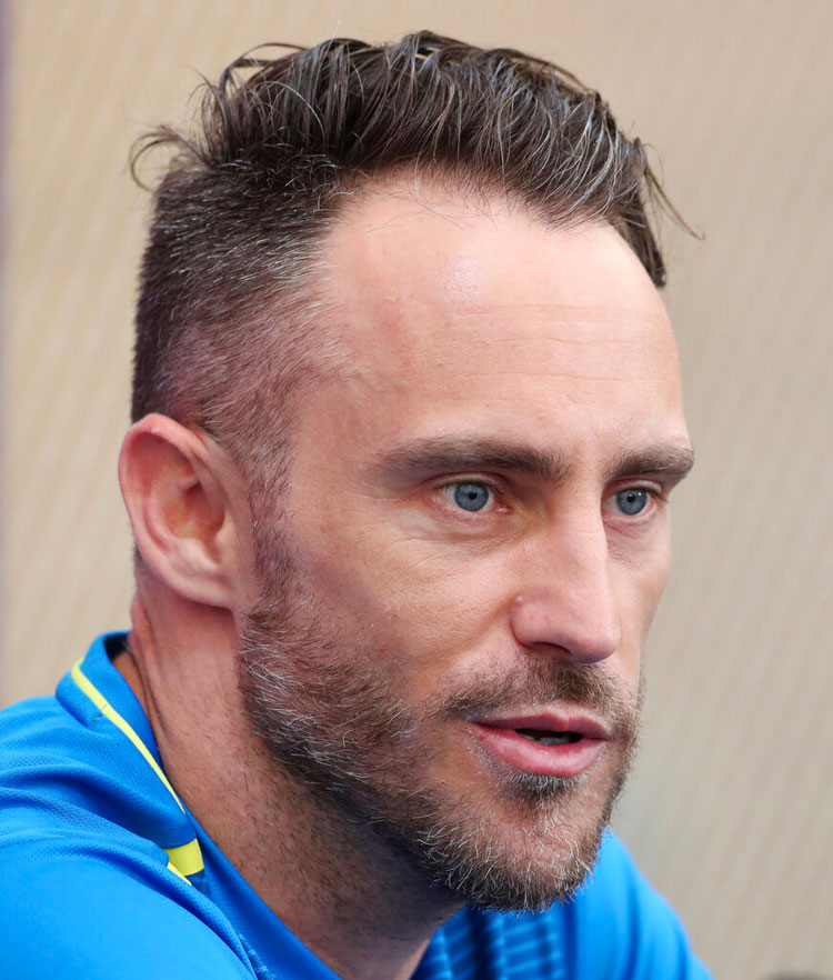 South Africas Faf du Plessis during a press conference at The Oval London  Stock Photo  Alamy