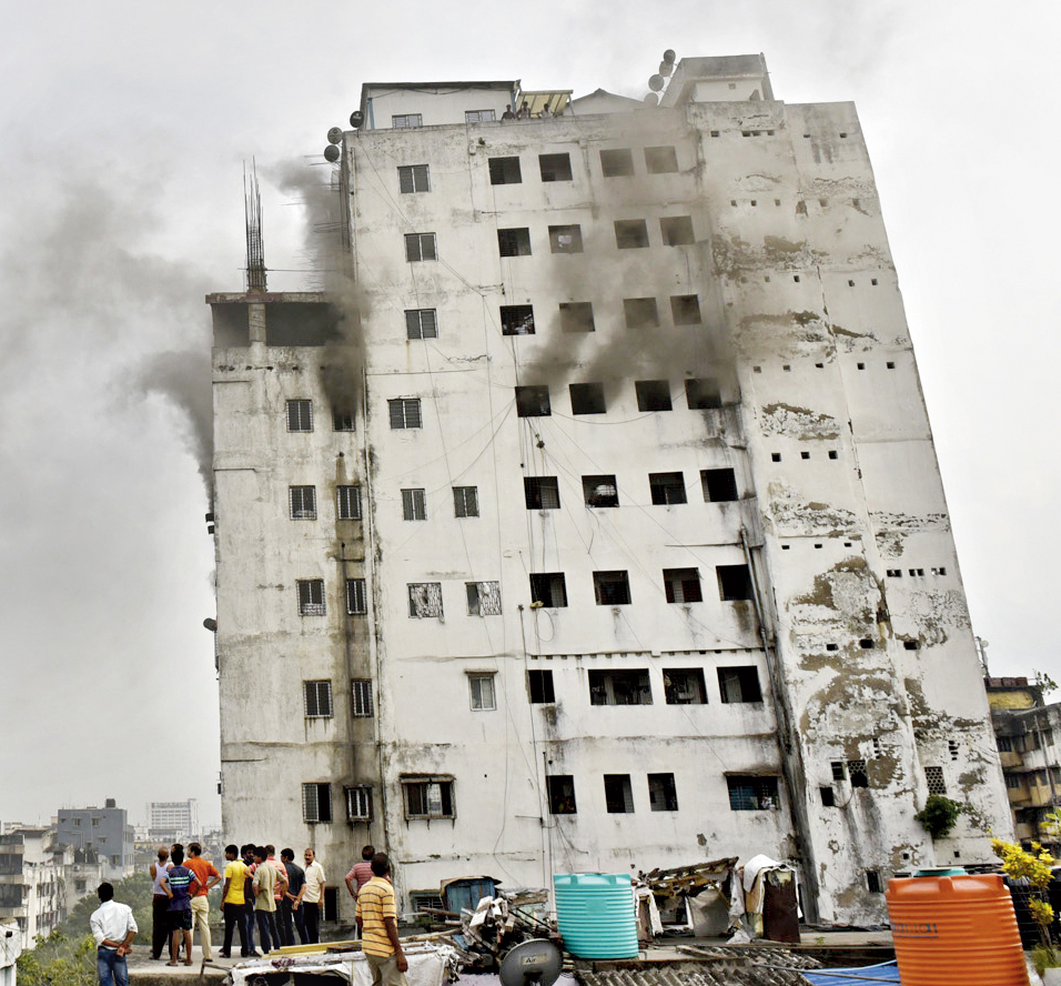 Nandaram Market after a fire gutted two rooms on the ninth floor earlier this month.