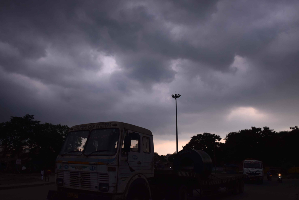 Dark clouds hover over Mango in Jamshedpur on Sunday