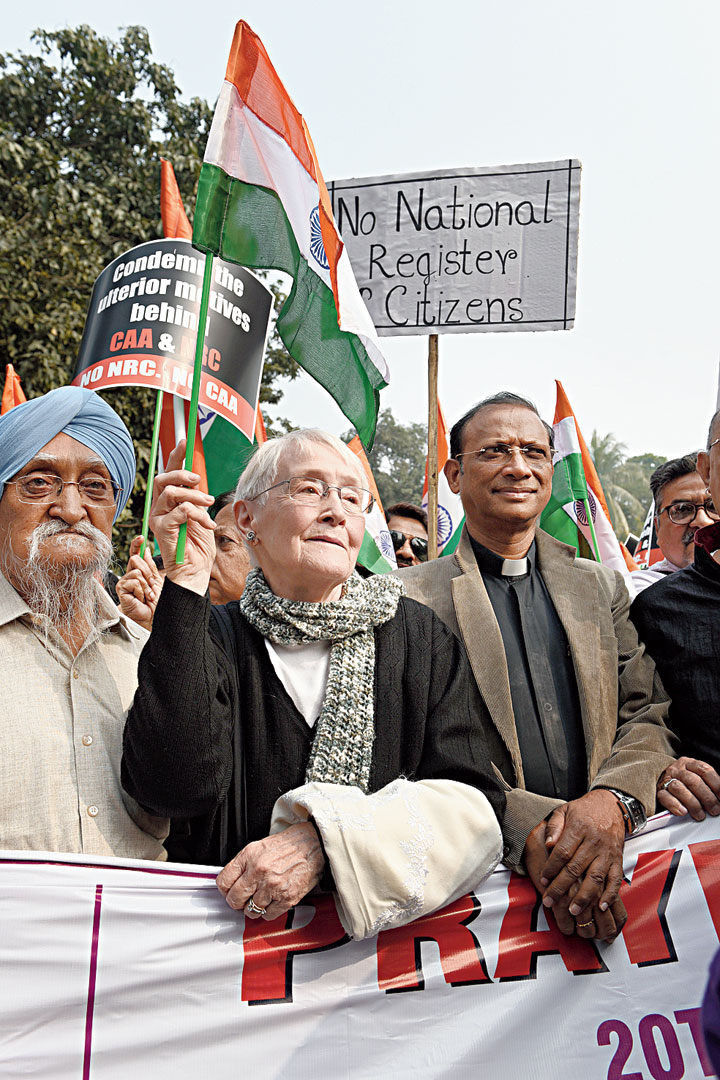 Father Dominic Gomes, vicar general and chancellor of the archdiocese of Calcutta, was there to show solidarity with the poor. “If they are asked to produce their forefather’s documents, how will they do so? Anybody can be victimised in this way and nobody is secure,” he said.