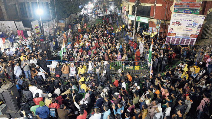 File photo of a protest against the Citizenship (Amendment) Act and the National Register of Citizens, in New Market, Kolkata.