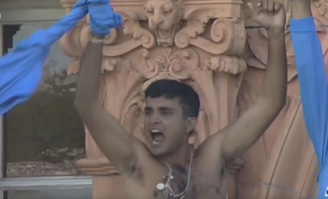 Sourav Ganguly at the 2002 NatWest final