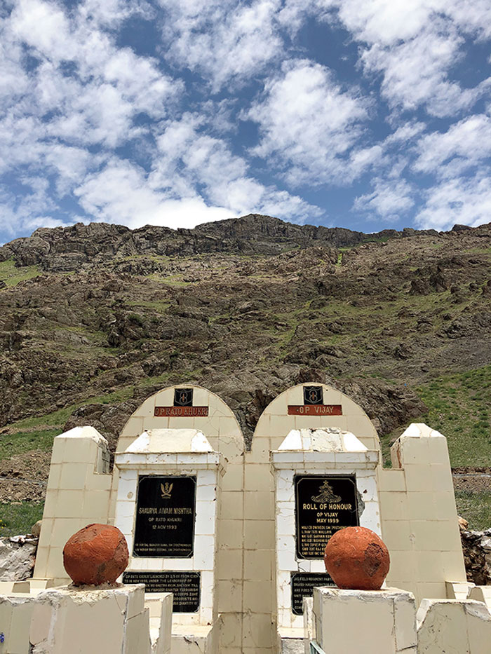 There are other, smaller, memorials littered across this landscape, like the one in Pandrass for soldiers who battled to wrest the Mushkoh Valley.