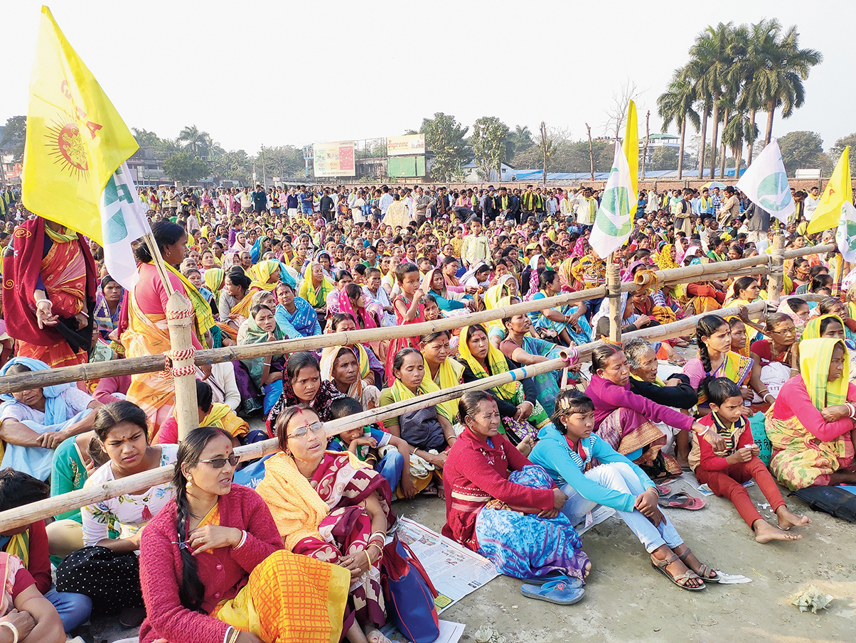Crowd at the Rashmela Ground in Cooch Behar on Thursday.