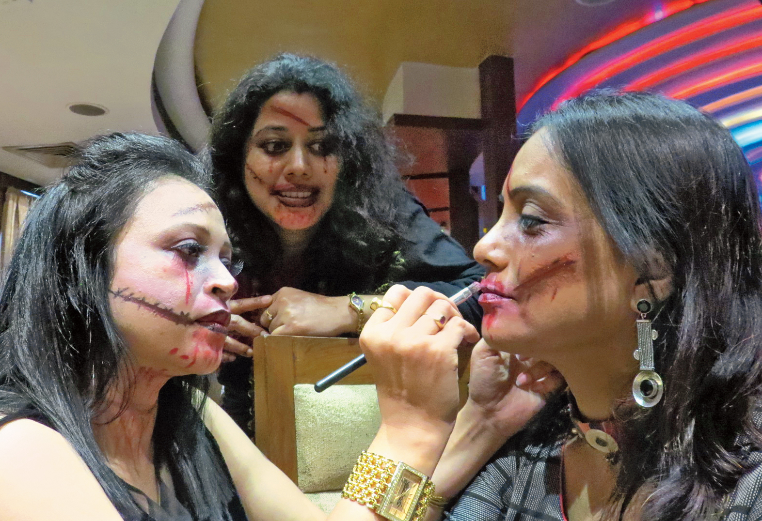 Lunasri Mondal adding zombie touches to others.