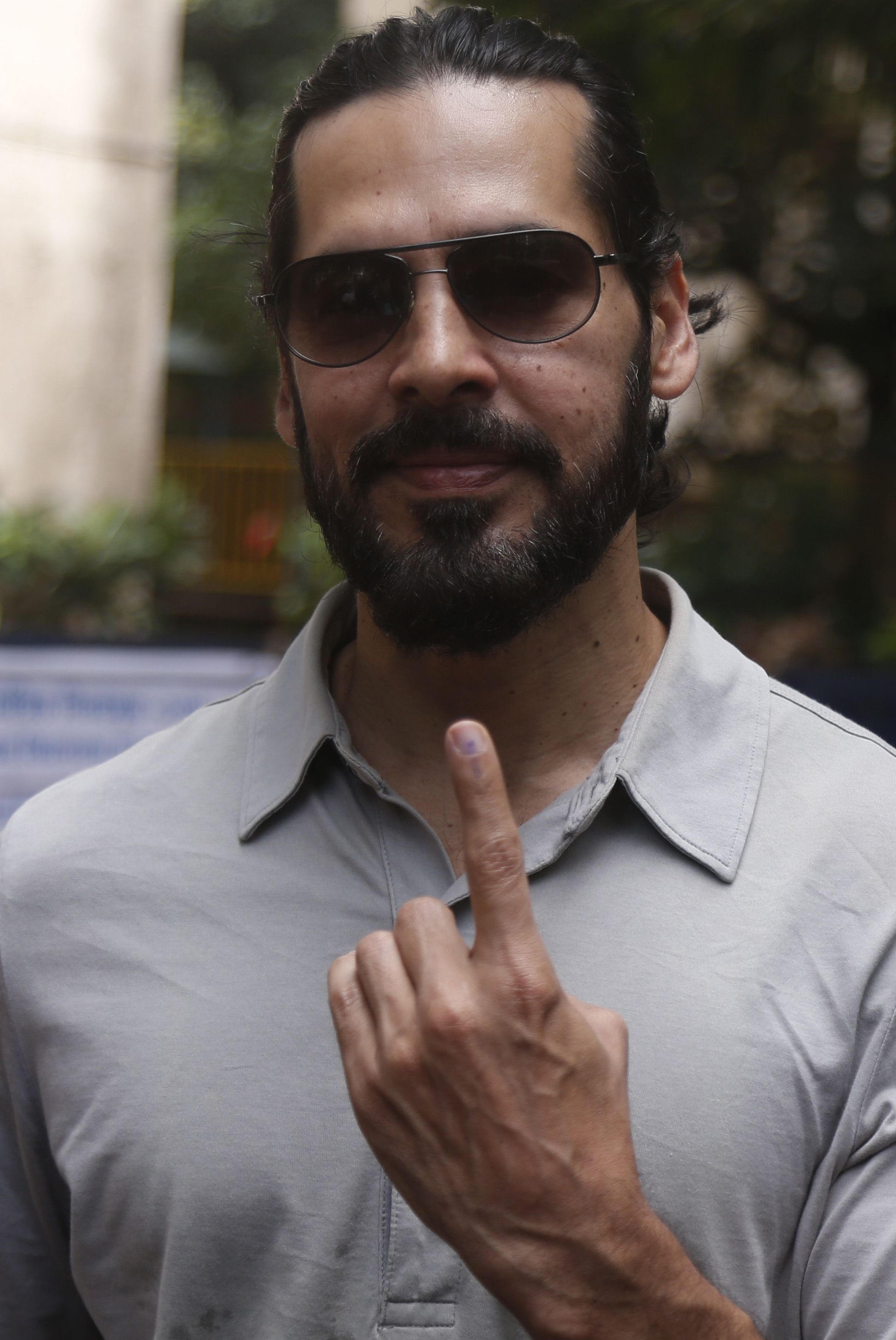 Model and actor Dino Morea after voting