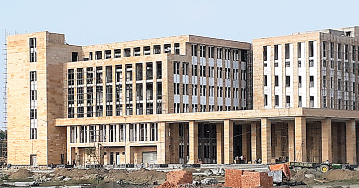 The under-construction outpatient department of the AIIMS at Kalyani
