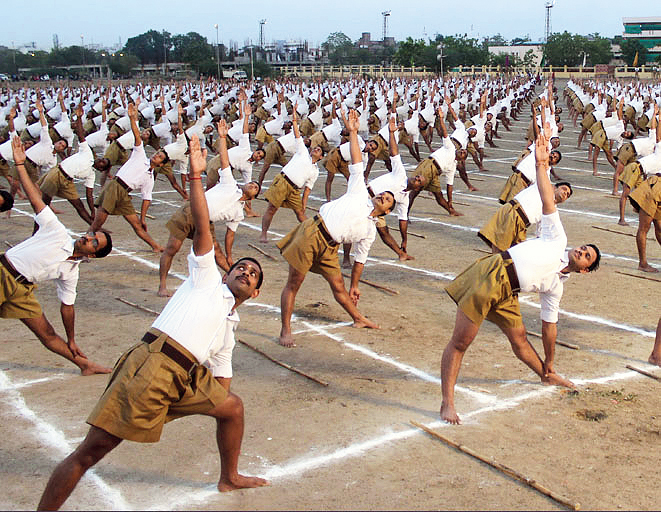 An RSS national-level annual cadre training camp