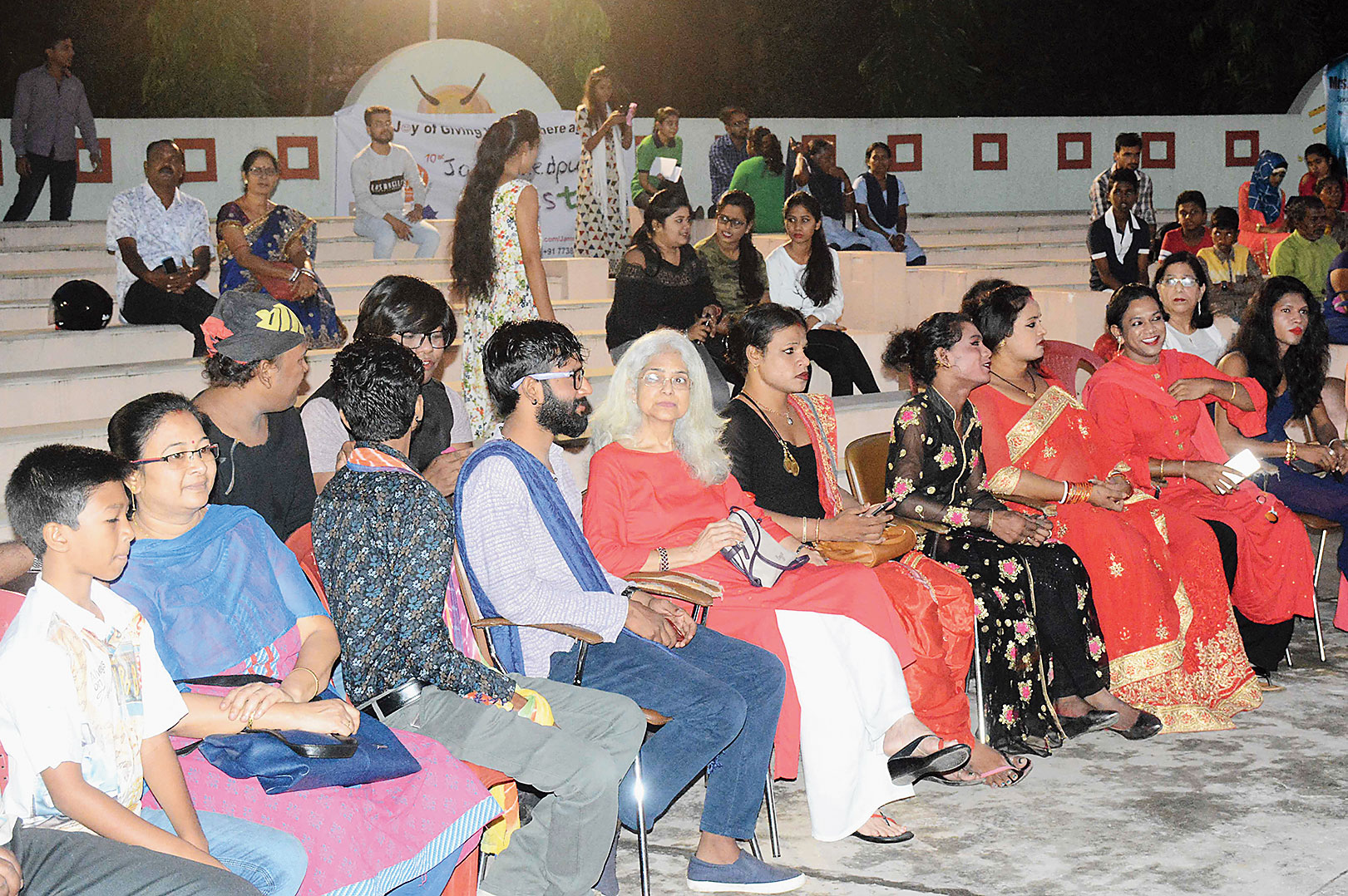 Transgenders and people from various communities at the event at Tribal Culture Centre in Jamshedpur on Saturday. 