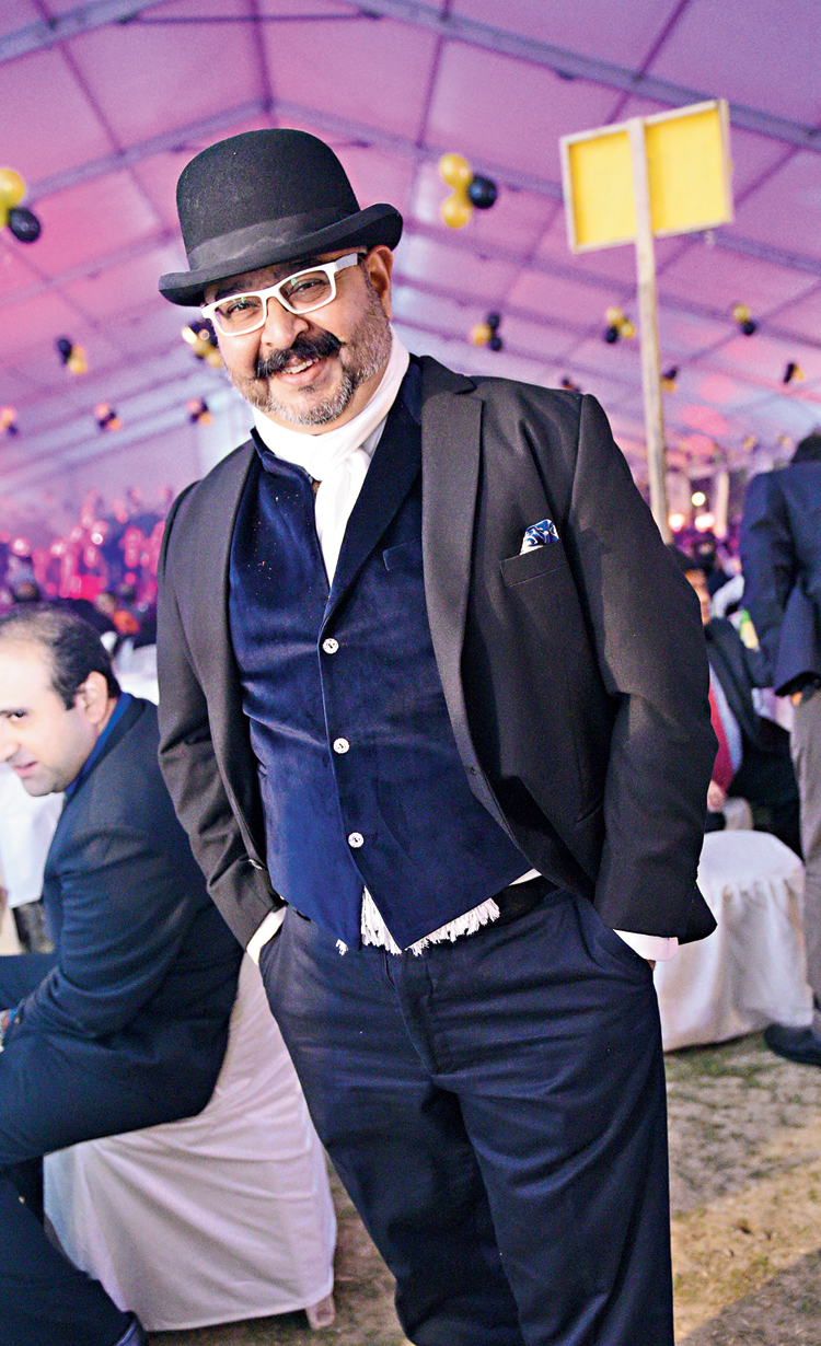 Atri Bhattacharya was also spotted ringing in the New Year at Calcutta Club