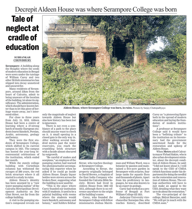 The Telegraph report on Aldeen House on January 4, 2019