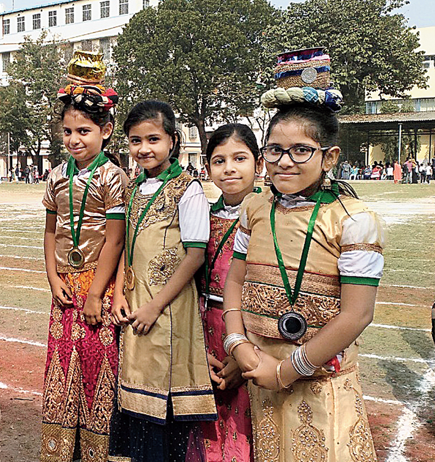 Arise India  Unity message at sports day of Park English School