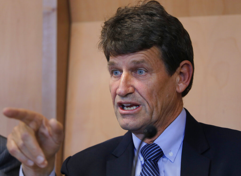 Gun City owner David Tipple at a press conference in Christchurch on Monday.