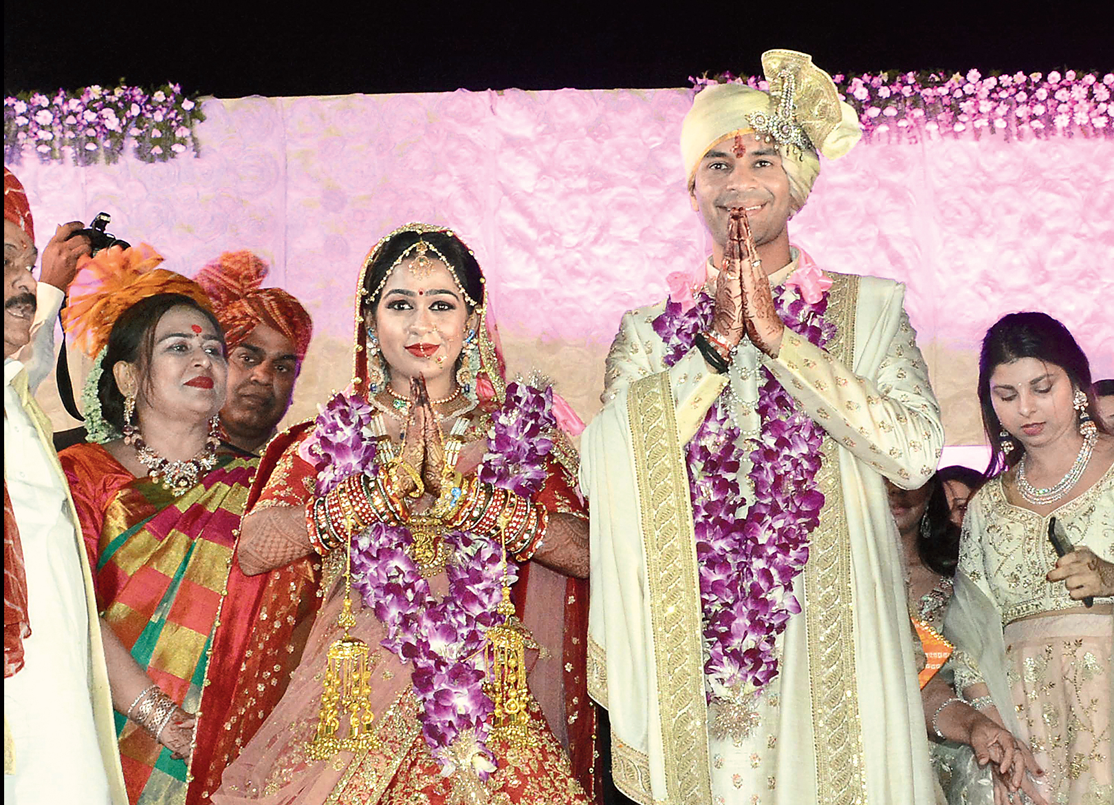 Tej Pratap and Aishwarya Rai at their wedding earlier this year