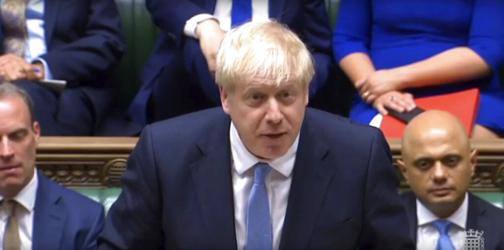 Boris has warned that if he is defeated a second time in the Commons on Wednesday on a more substantive motion that would push back the UK’s departure date from the EU from October 31, 2019, to January 31, 2020, he would have no option but to call a general election on October 15.