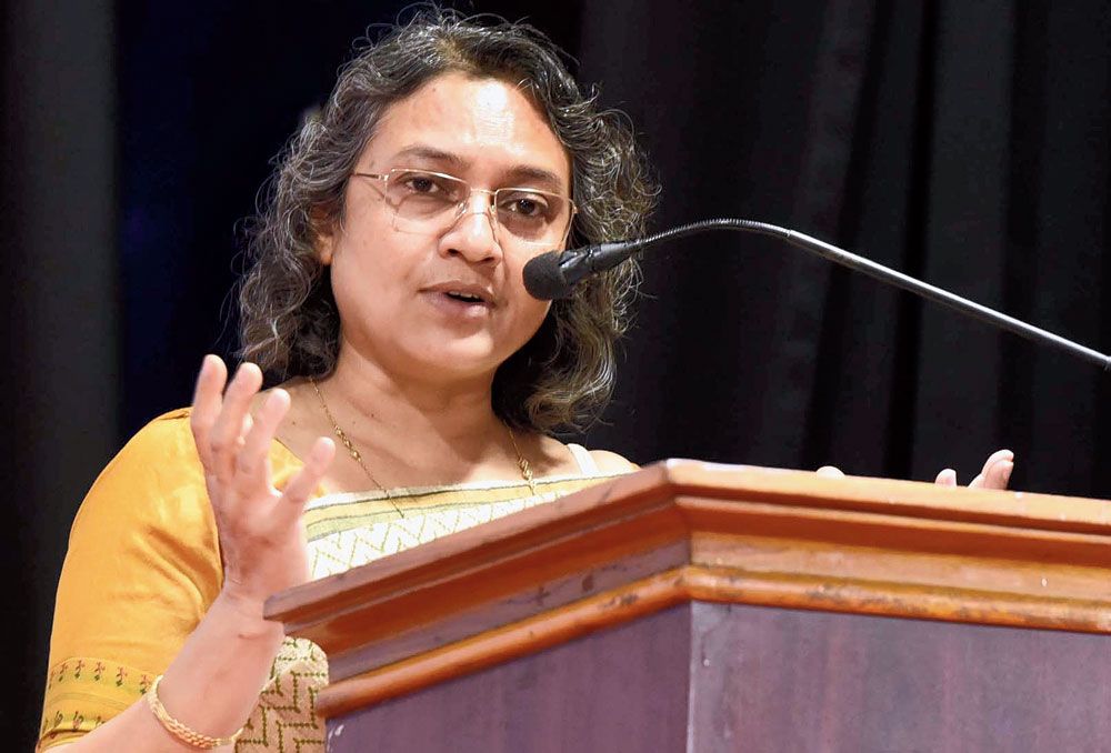 Sudeshna Sarkar, the head of Centre for Artificial Intelligence at IIT Kharagpur at Rotary Sadan, Calcutta