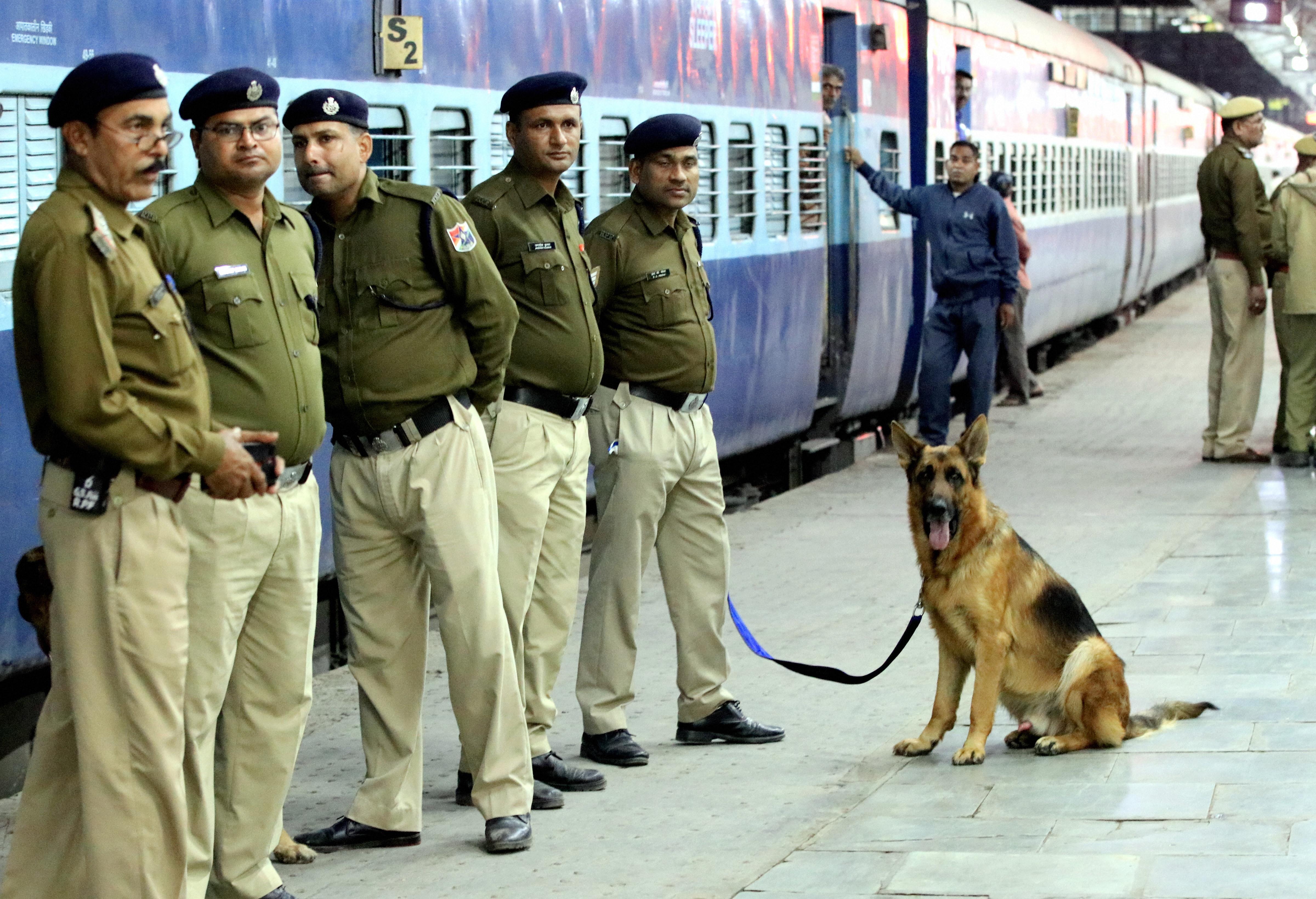 Enhanced security at Ajmer Railway station during the arrival of Pakistani pilgrims to take part in 808th Urs festival of Khwaja Moinuddin Chishti, in Ajmer