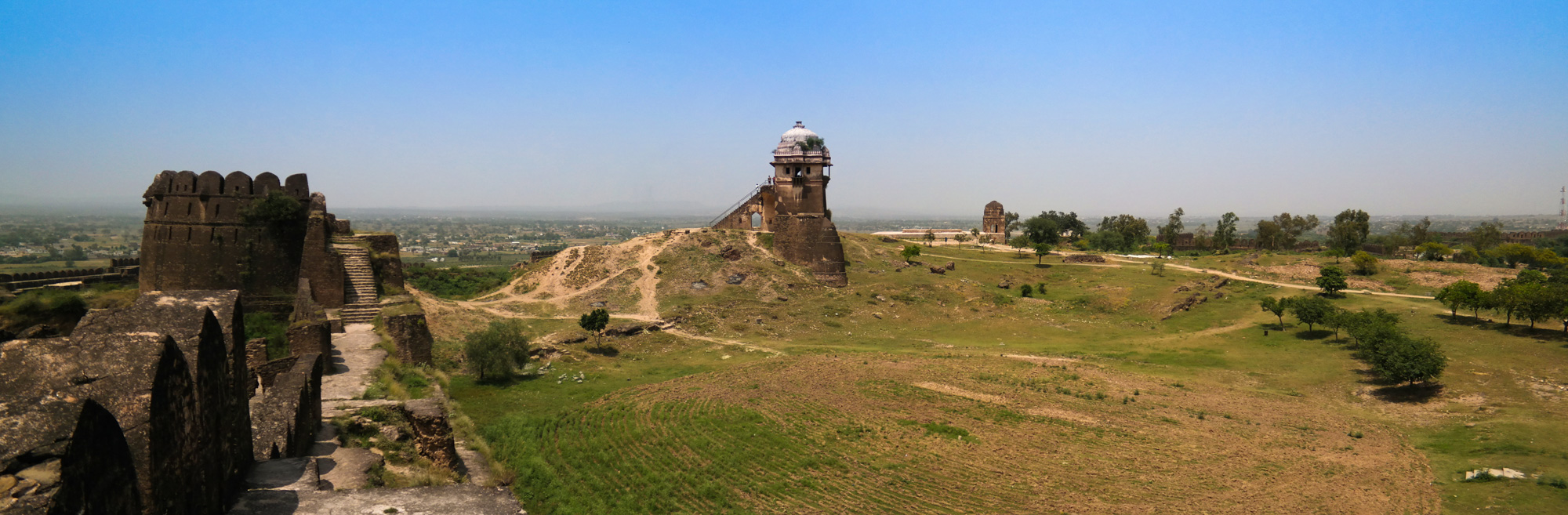 Panorama of Rohtas fortress in Punjab, Pakistan. 