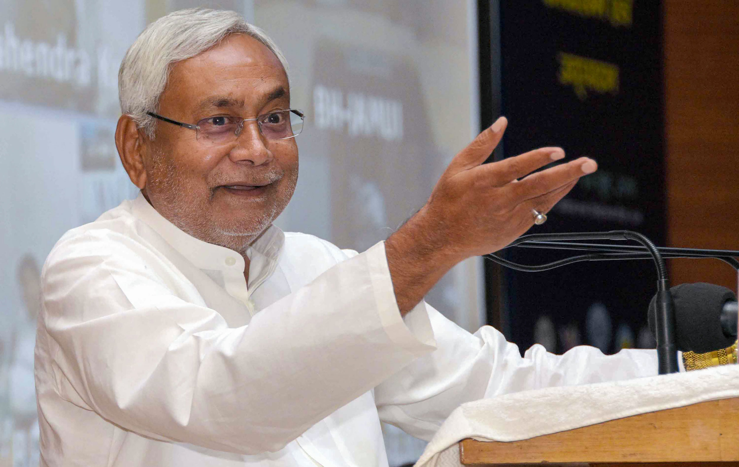 Nitish Kumar in Patna on June 4, 2019. “There has been no talk between us. Confusion has happened in the media. Suddenly this question (about Kishor working for Trinamul) has come,” the JDU president said.

