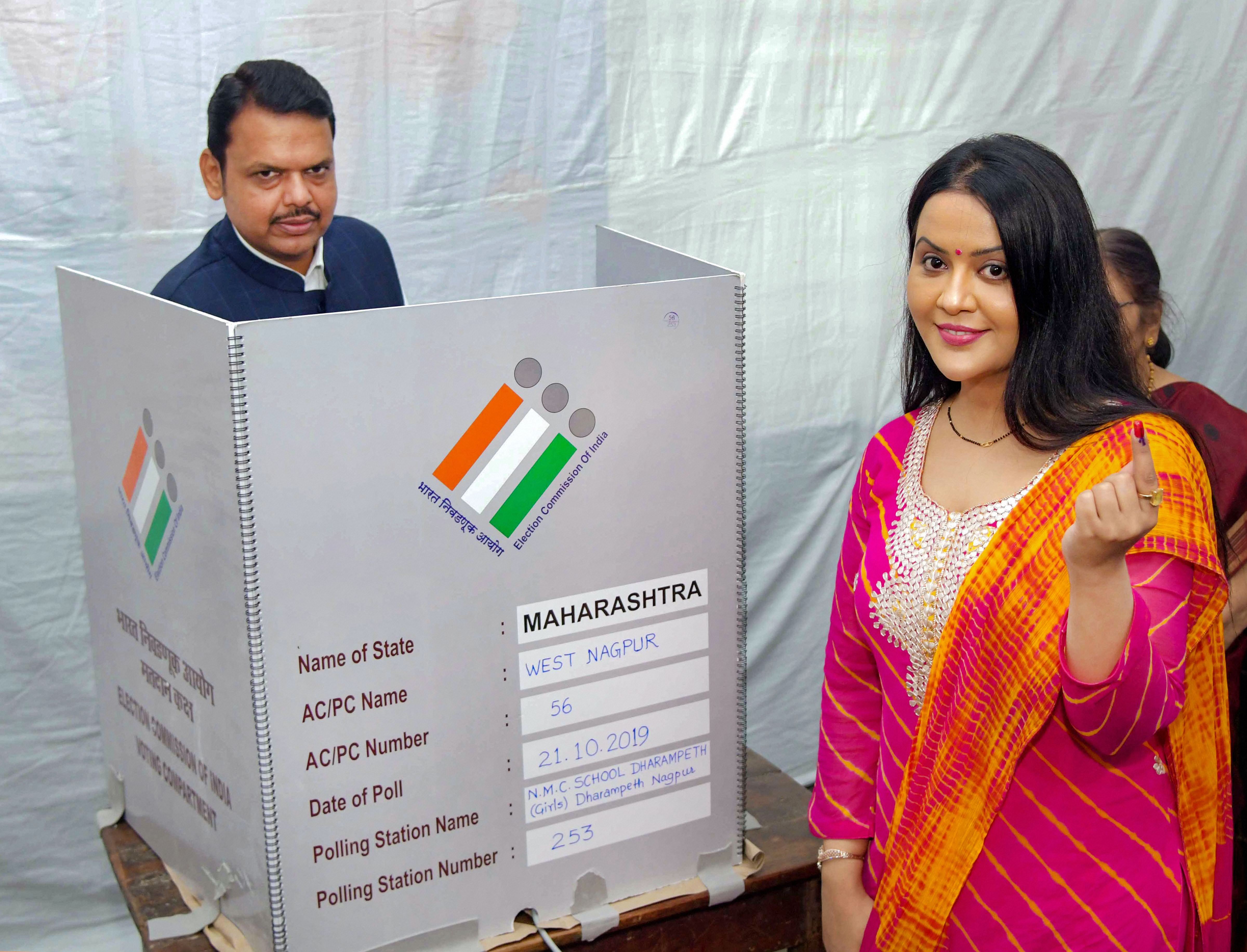 Devendra Fadnavis 63 voting in Maharashtra Assembly polls