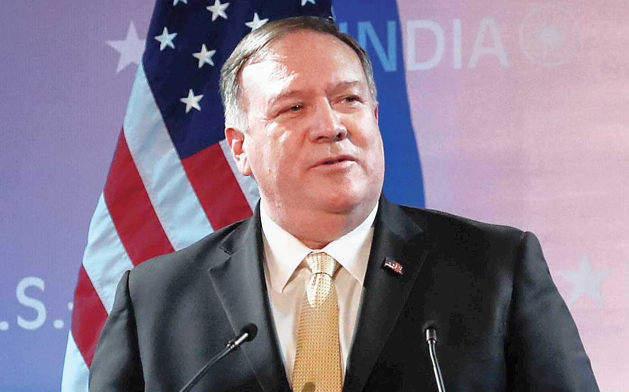 US secretary of state Mike Pompeo in New Delhi on June 26, 2019. 