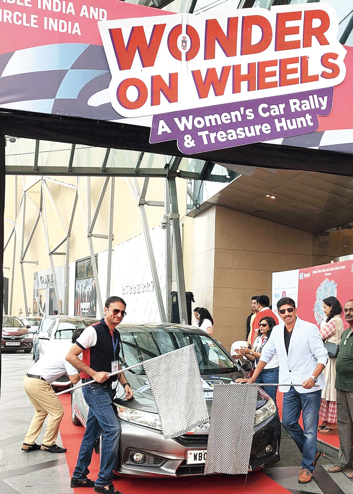 Wonder on Wheels, a women’s car rally and treasure hunt in association with The Telegraph, being flagged off
