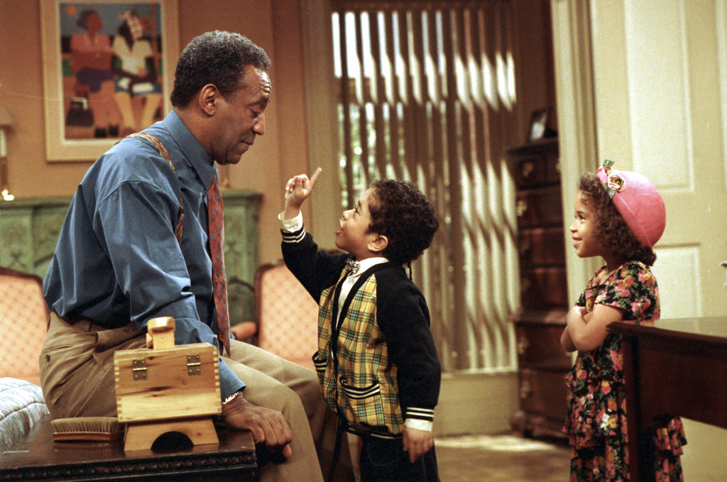 In this March 6, 1992, file photo, Bill Cosby appears on the set with Gary Gray and Jessica Vaughn during the taping of the final episode of The Cosby Show, in New York.