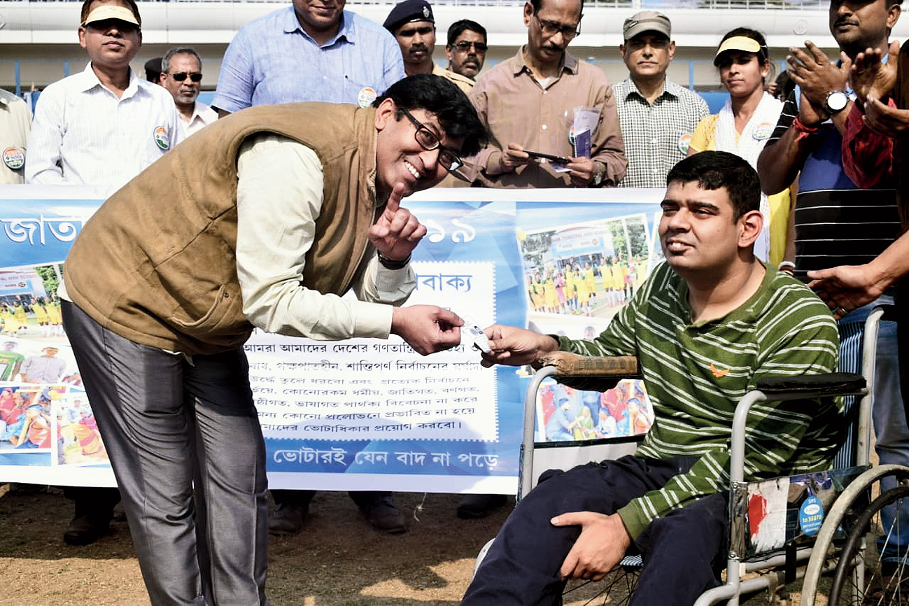 Sourav Nath Saha with his new EPIC.