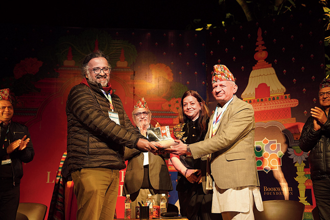 Minister of foreign affairs Nepal, at the Nepal Literary Meet in Pokhara