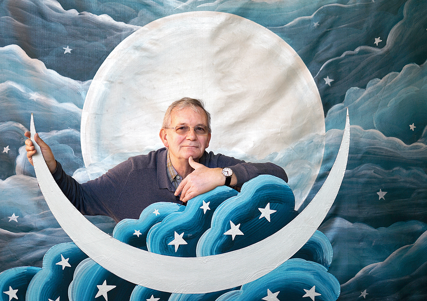 Photograph of Martin Parr from The Merchant of Images studio at Format Festival by Aradhana Seth