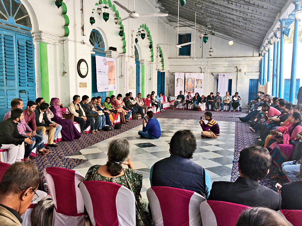 A community interaction programme at Sibtainabad Imambara in Calcutta's Metiabruz