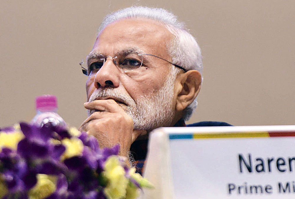 PM Modi at an event in New Delhi on Wednesday.