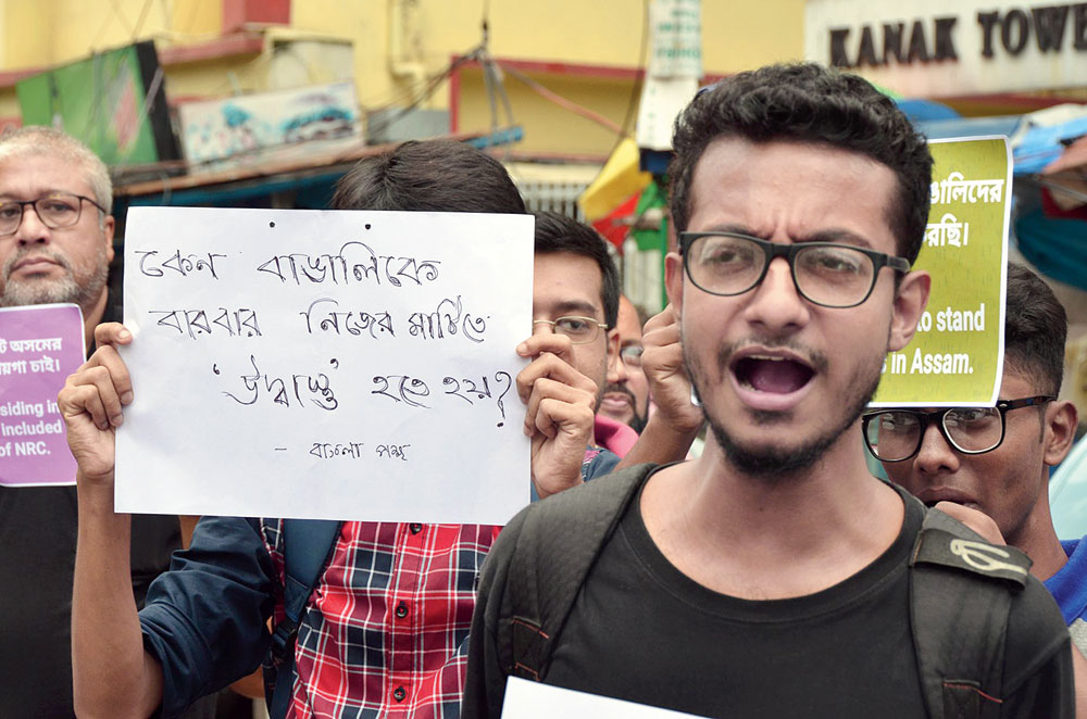 Language warriors: Bangla Pokkho members protesting the Assam’s National Register of Citizens 
