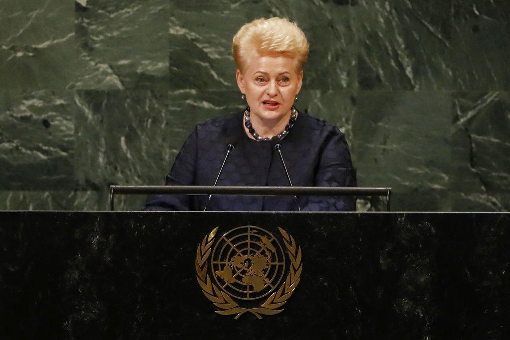 Dalia Grybauskaite, President of Lithuania.