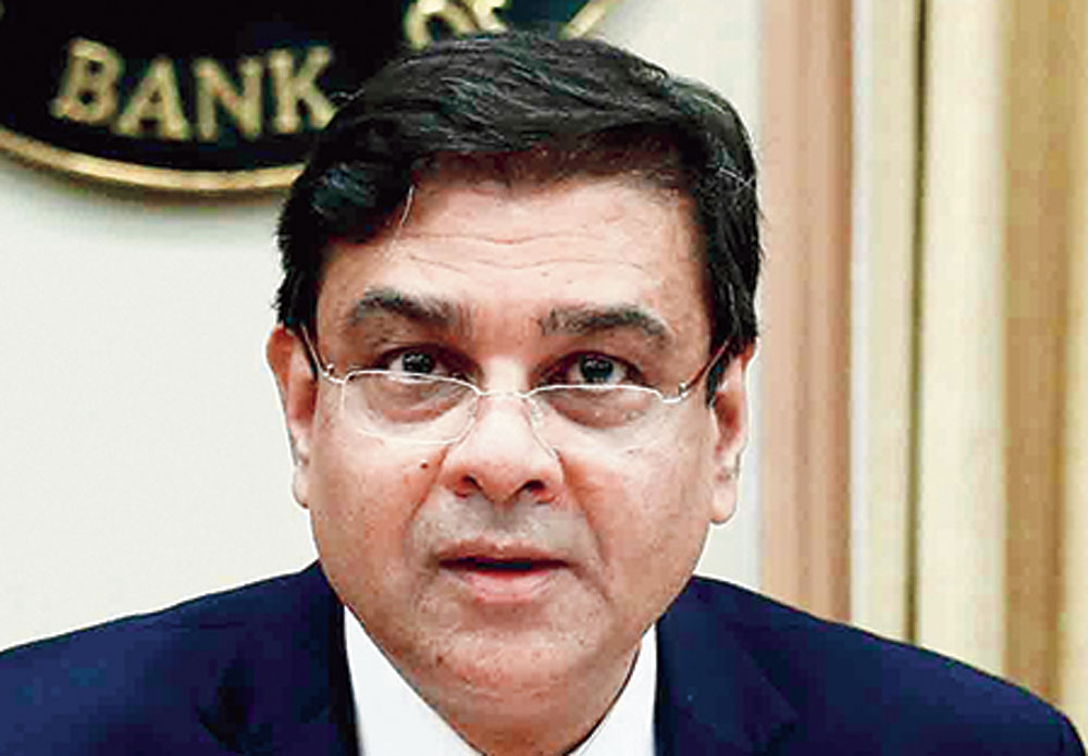 December 2017 file picture of Reserve Bank of India Governor Urjit Patel at a policy review session in Mumbai