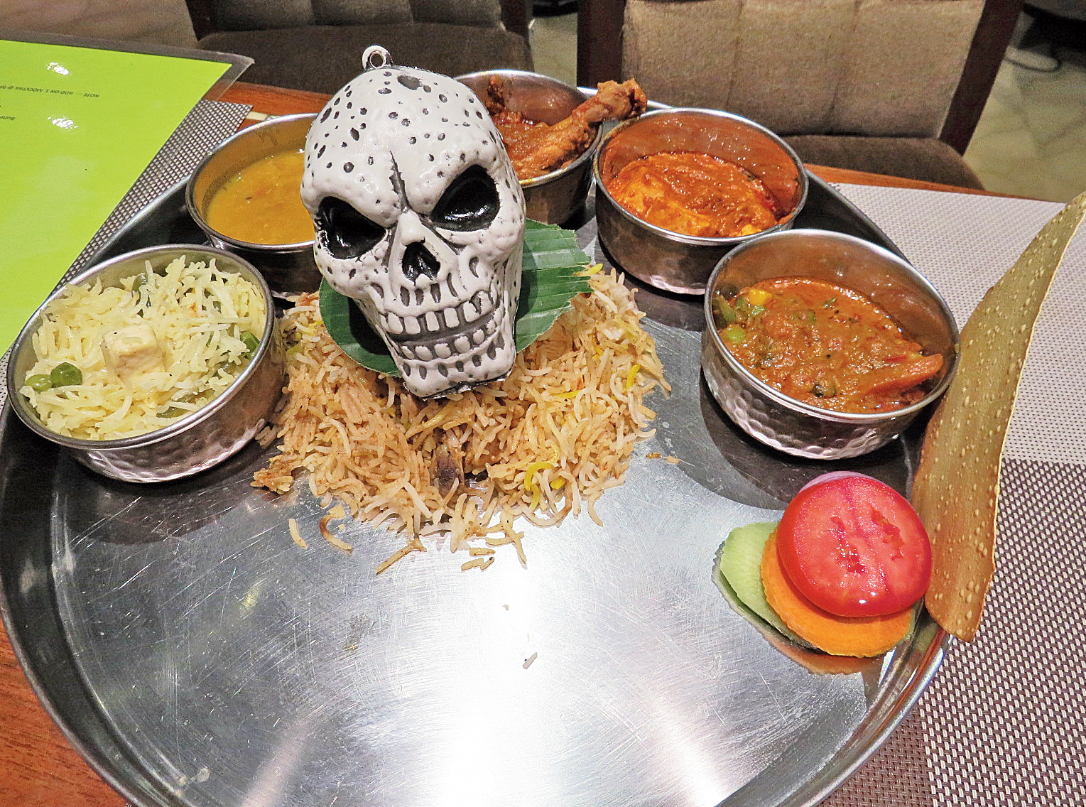 The main course from the non-veg Halloween platter